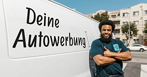 Autobeschriftung selbst gestalten - Klebebuchstaben als Werbung, in verschiedenen Farben konfigurieren mit Vorschau - Buchstaben Text Aufkleber