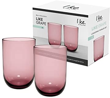 like. by Villeroy & Boch – Like Glass Longdrink-Glas Lila, Spülmaschinenfest, Glas, Trinkgeschirr, Gläser, Longdrinkgläser, Kristallglas
