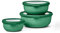 Mepal - Multischale Cirqula Round Set 3-teilig - Vorratsdosen mit Deckel - Geignet als Aufbewahrungsbox, Kuhlschrank, Gefrierschrank & Mikrowellengeschirr - 350 ml, 750 ml & 1250 ml - Vivid Green