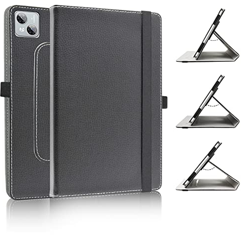 JRTAL Kompatibel mit DOOGEE T10 Hülle, 360°Drehbarer Cover Kunstleder Schutzhülle Tasche Etui mit Ständerfunktion für DOOGEE T10 /DOOGEE T10S 10.1 Tablet (Nicht für DOOGEE T10E) - Schwarz