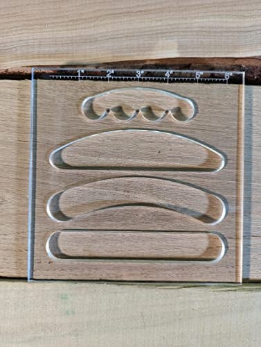 Cutting Board Handle 4 in 1 Router Template. 1/4 Thick 7.2 x 7.2 Precision machined plexiglass