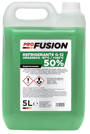 ProFusion Anticongelante Refrigerante Coche Verde G12-37ºC +145ºC 5L (1)