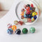 Glasmurmeln, Bunte Katzenaugen-Glasmurmeln, Transparent Handgefertigte Glasmurmeln, 10 Bunte Murmeln, Glas Murmeln Kinder Murmelspiel 16mm Bunte Murmeln Deko Glas Spielzeug
