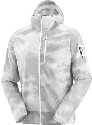 Salomon Veste coupe-vent à capuche standard pour homme, citronnelle/soufre printemps