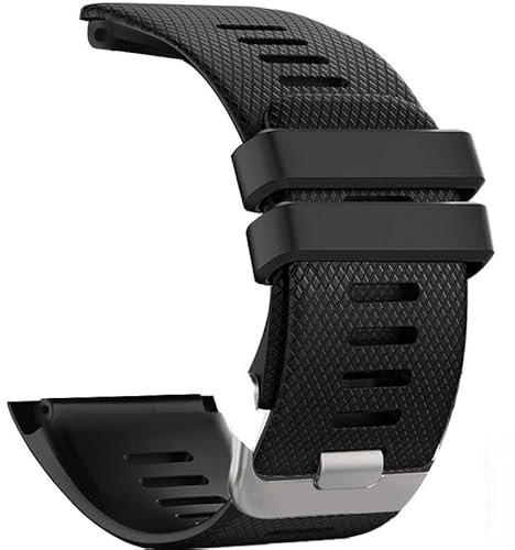 Armband Kompatibel mit Garmin Vivoactive HR,Weiches Silikon Ersatz Uhrenarmband Armbänder Sportband mit Tools kompatibel für Vivoactive HR,Schwarz
