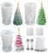 Kerzen Silikonformen Weihnachten Set,Silikonform Weihnachten Kerzen,Kerzenform Silikon Weihnachtsbaum,Silikonformen Gießformen Weihnachten 3D für DIY Duftkerze, Weihnachten Handwerk Ornamente