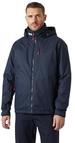 Helly Hansen Men's Crew Hooded Midlayer Jacket, Navy 2.0, 4XL