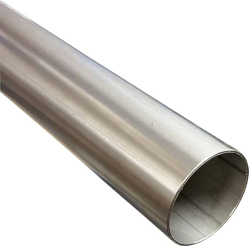 Tubo in acciaio inox Ø da 38 a 76 mm spessore 1,5 mm lungo 1 metro scarico (70 mm)