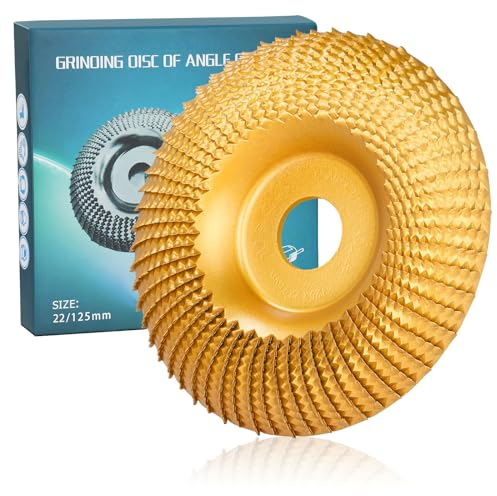 Oumuik Disques abrasifs pour meuleuse d'angle - 125 mm - Disque de sculpture sur bois en carbure de tungstène - Disques abrasifs pour façonner, meuler, sculpter