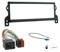 Motorguard Single Din Facia Surround Panel Frame Trim Full fitting Kit Iso Harness Aerial Adaptor for Bmw Mini R50 R52 R53 2001-2006