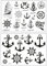 2 Blätter Temporäre Matrosen Tattoo Schiffanker Tattoo Marine Tattoo Schiff Tattoos Fake Anker Tattoos HSC048 094