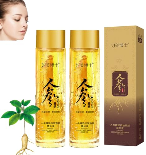 BAInuai 2 Stück Ginseng Anti-Falten-Essenz-Toner, Ginseng-Essenz, Ginseng-Extrakt Anti-Falten-Essenz-Wasser, Ginseng-Peptid-Anti-Aging-Essenz, Polypeptid-Anti-Falten-Ginseng-Serum