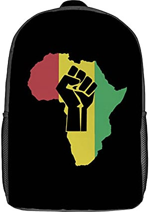 African Roots Black Power Unisex-Rucksack, exquisites Muster, Laptoptasche, universal, 43,2 cm (17 Zoll), Reisepaket, Siehe Abbildung, One size