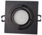 6x LED Einbaustrahler Set Schwarz eckig 3 Watt warmweiß 230V GU10 - Einbauleuchte schwenkbar aus Aluminium - 75-85mm Bohrloch 92x92mm Einbau-Spot Decken-Strahler