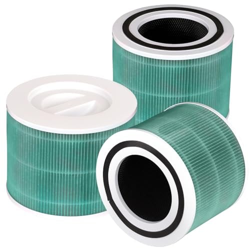 (3 piezas) Core 300S Filtro de repuesto compatible con purificador de aire LEVOIT Core 300 y Core 300S, filtro H13 True Hepa, filtros de carbón activado 3 en 1, en comparación con # Core 300-RF-TX