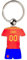 Porte Clé Football Espagne Maillot Domicile 2024 Personnalisable avec Nom et Numéro