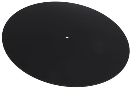Turntable Slipmat, Acrylic Turntable Mat for Collectors (Transparent Black)
