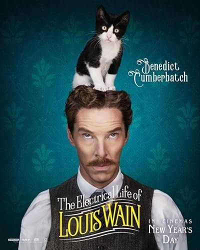 The Electrical Life of Louis Wain 3 A0 Poster auf Leinwand, Wandkunst, Heimdekoration, Filmposter, Leinwand, Film, Kino, Retro, Vintage, Kult, klassisch, Nostargic, Saga, moderner Nachdruck, wir