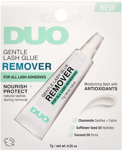 DUO Gentle Lash Glue Remover | Rimozione delicata per colla per ciglia | Per ciglia striature e individuali | Senza olio e senza occhi | Applicazione precisa con spazzola | Ideale per occhi sensibili