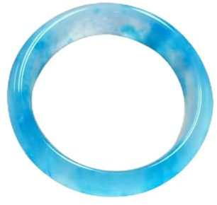 Jade-Armreif für Damen, natürlicher Achat, echter blauer Jadeit-Armreif, Schmuck, Einheitsgröße, Achat