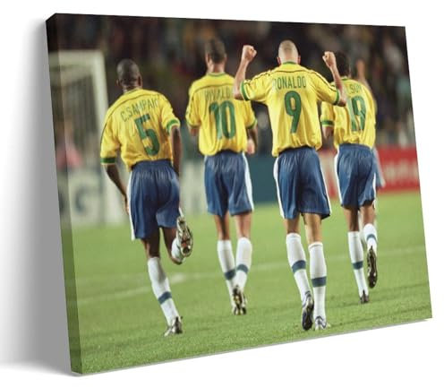 HKLOPUY Poster décoratif sur toile représentant la Coupe du monde de football Ronaldo de Lima 1998 (40 x 60 cm)