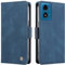ILING Coque pour Motorola Moto E14/Moto G24/Moto G24 Power/Moto G04/Moto G04S, Premium PU Étui Portefeuille en Cuir, avec RFID Blocage/Fentes pour Cartes, Très Mince Antichoc Flip Case Housse, Bleu