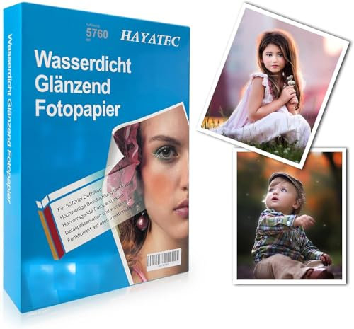 Alaskaprint 100x Fotopapier 13x18 cm Glänzend 240g/m² Sofort Trocken Wasserfest