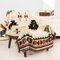 CLOYAO Decke im Ethno-Stil mit Quaste, Geometrisch Aztekenmuster Decke, Bohemian Baumwolldecke, Couchdecke, Bettwurf Decke, Stuhlbezug, Für Couch,Sofa,Bett,Reisen,Strand, 180×180cm/70.8×70.8in