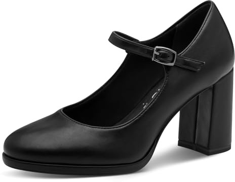 Tamaris Damen 1-22462-45 Pumps mit Blockabsatz, Black MATT, 38 EU