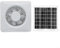 Entgoinggo Kit de ventilateur à panneau solaire, ventilateur d'extraction à énergie solaire 12 V 8 W avec clapet anti-retour pour serre, poulailler, abri de jardin, garage, grenier (ventilateur de