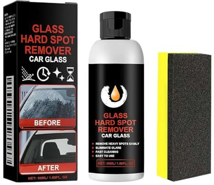 Polierpaste zur Tiefenreinigung von Autoglas, Glasreinigung, Fleckenentferner, Politur zur Kratzerreparatur, entfernt Beschichtungen, Wachse, Öle und mehr zum Polieren und Restaurieren (1 Stk)