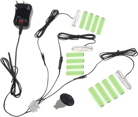 VOQGHTU AC-DC 3in1 3V-12V LR6/AM3/AA Batterie Eliminator für Uhr Spielzeug Fernbedienungen LED Lampe Radio