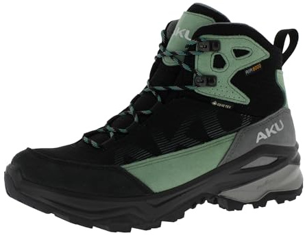 AKU Adapta Light GTX Ws wasserdichte und komfortable Damen Wanderschuhe mit griffiger Sohle und Goretex Membrane Black/Sage Green EU 36