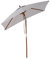 Outsunny Sonnenschirm Knickbarer Gartenschirm Strandschirm 3-stufig einstellbar Tannenholz+Polyester Grau 200 x 150 x 235 cm