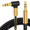 ULTRICS Cavo Aux, Premium Placcato Oro 3.5mm Ausiliario Maschio a Maschio Jack Estensibile fino 1M, Angolo Stereo Cavo Audio Compatibile per Cuffie, iPod, iPhones, iPad, Smartphone, Tablet, Autoradio