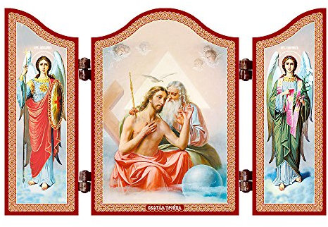 NKlaus 1458 Heilige Dreifaltigkeit christliche Ikone Svjataja Troica reise Altar Ge