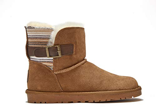 Reissner Lammfelle | Engel Winterboots KIM | knöchelhohe warme Stiefeletten | Innenfutter echtes Merino Lammfell | hellbraun 42