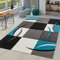 TT Home Wohnzimmer Teppich Moderner Kurzflor 3D Optik Geometrisches Wellen Design, Farbe:Türkis 2, Größe:240x330 cm