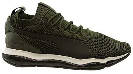 PUMA Mens Cell Motion Waffle Knit Green Textile Lace Up Trainers 364873 03