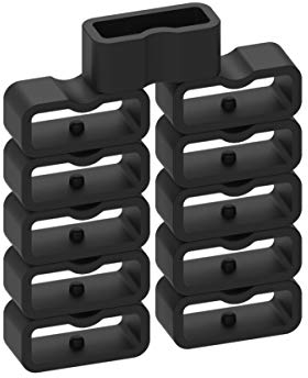 RuenTech Verschlussring Keeper Kompatibel mit Garmin Vivosmart 3 / Vivosmart 4 Zubehör Silikon Hoop Loop 11pcs (11pcs-New)