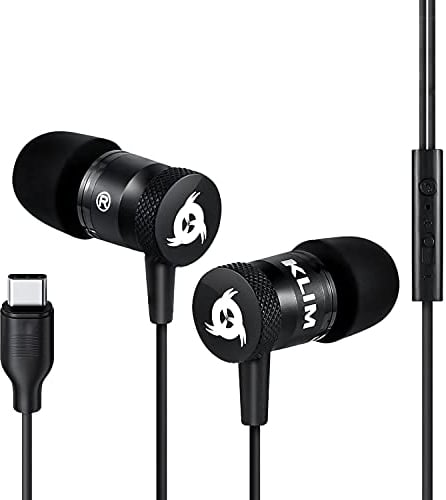 KLIM Fusion Type C Kopfhörer in Ears mit Mikrofon - NEU - Innovativ: In-Ear USB C Kopfhörer mit Memory Foam - Samsung Galaxy/Nintendo Switch/Google Pixel/Mi/Huawei/LG/Xiaomi/Sony