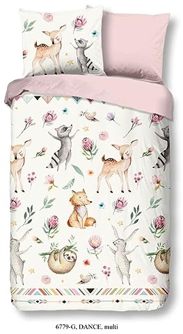 Good Morning! Renforcé Bettwäsche 2 teilig Bettbezug 140 x 220 cm Kopfkissenbezug 60 x 70 cm Dance 6779.99.01 Multi