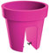 Erhard-Trading Balkonkasten Altea Geländertopf Blumenkasten Blumentopf Geländer oval rund bunt (rund, Fuchsia)