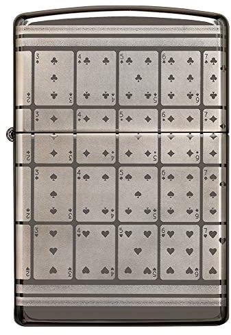 ZIPPO – Sturmfeuerzeug, Playing Cards, 360° Photo Image, Black Ice, nachfüllbar, in hochwertiger Geschenkbox