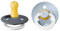 BIBS Colour Glow Schnuller 2er-Pack, BPA-frei. Leuchtet im Dunkeln, Kirschform Nippel. Naturkautschuk/Latex, Hergestellt in Dänemark. Größe 1 | 0+ Monate | 2-Pack, Iron NIGHT/Baby Blue NIGHT