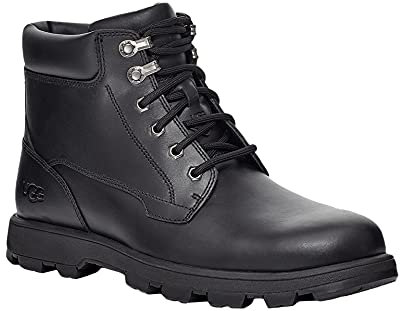 UGG Herren Stenton Boot, Black Leather, 46 EU