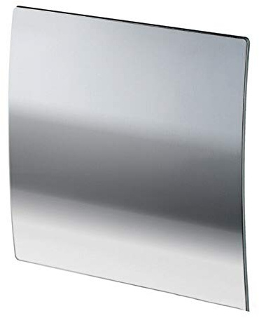 SolaDirect 4 in / 100 mm Bathroom Fan - Extractor Fan for Bathroom and Kitchen - IPX 4 - Turbo with Pull Cord (Chrome - Escudo)