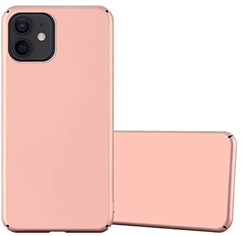 Cadorabo Hülle kompatibel mit Apple iPhone 12 MINI Schutzhülle TPU Silikon Case Metallic Design Anti Rutsch Slim Kratzfest Stabiles Hardcase mit Rundumschutz Case Hülle für iPhone 12 MINI in Rosa