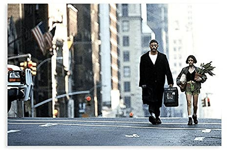 Léon & The Professional Berühmte Movie Art Poster Popular Star Jean Reno & Natalie Portman Art Poster 41 Leinwand Poster Wall Art Decor Print Bild Gemälde für Wohnzimmer Schlafzimmer Dekoration