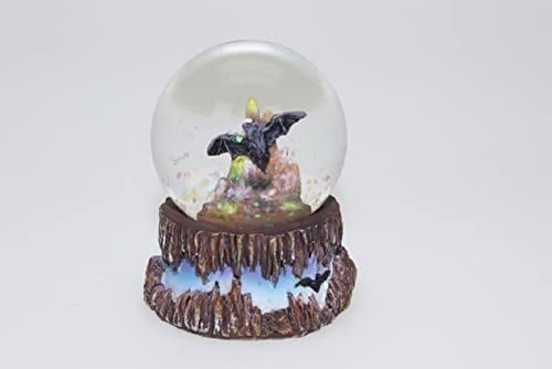 Glitzerkugel Fledermaus, 6,5 cm, Schneekugel Tier Tiere Schneekugeln Fledermäuse